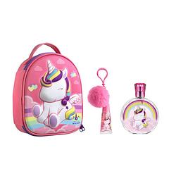 Foto van Eau my unicorn geschenkset - eau de toilette 100 ml & lipgloss - met rugzak