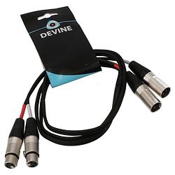 Foto van Devine mic1002/1.5 microfoonkabel 2x xlr female - 2x xlr male 1.5 m