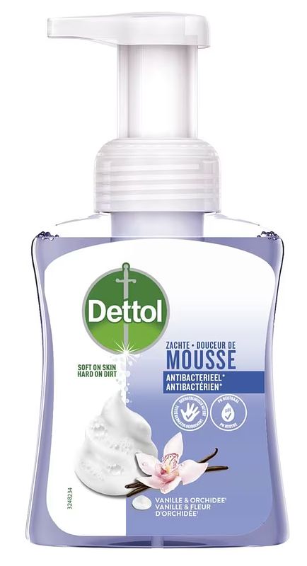 Foto van Dettol zachte mousse orchidee & vanille geur 250ml bij jumbo