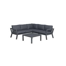 Foto van Garden impressions - colorado loungeset 3-delig - aluminium - carbon black