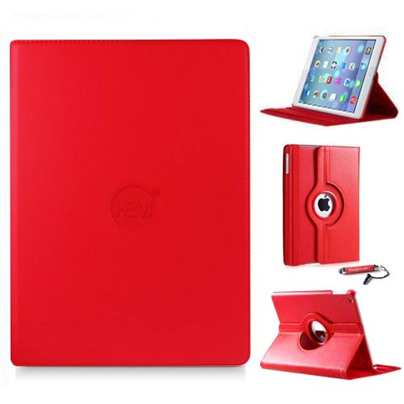 Foto van Ipad hoes air 2 hem cover rood met uitschuifbare hoesjesweb stylus - ipad hoes, tablethoes