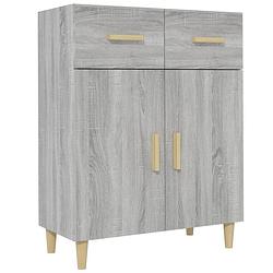 Foto van Vidaxl dressoir 69,5x34x89 cm bewerkt hout grijs sonoma eikenkleurig