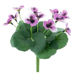 Foto van Pansy bush lavender 20 cm kunstbloemen