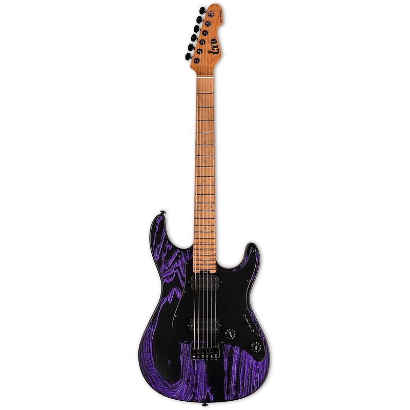 Foto van Esp ltd deluxe sn-1000ht purple blast met roasted maple toets (scalloped 17-24) en hipshot brug