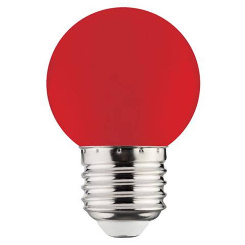 Foto van Led lamp - romba - rood gekleurd - e27 fitting - 1w