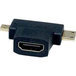 Foto van Value 12.99.3166 adapter [1x hdmi-bus - 1x hdmi-stekker c mini] zwart