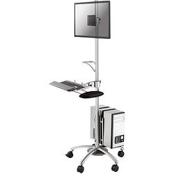 Foto van Neomounts by newstar fpma-mobile1800 pc/monitor-trolley 1-voudig 25,4 cm (10) - 68,6 cm (27) kantelbaar, zwenkbaar