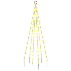 Foto van Vidaxl vlaggenmast kerstboom 108 led'ss warmwit 180 cm