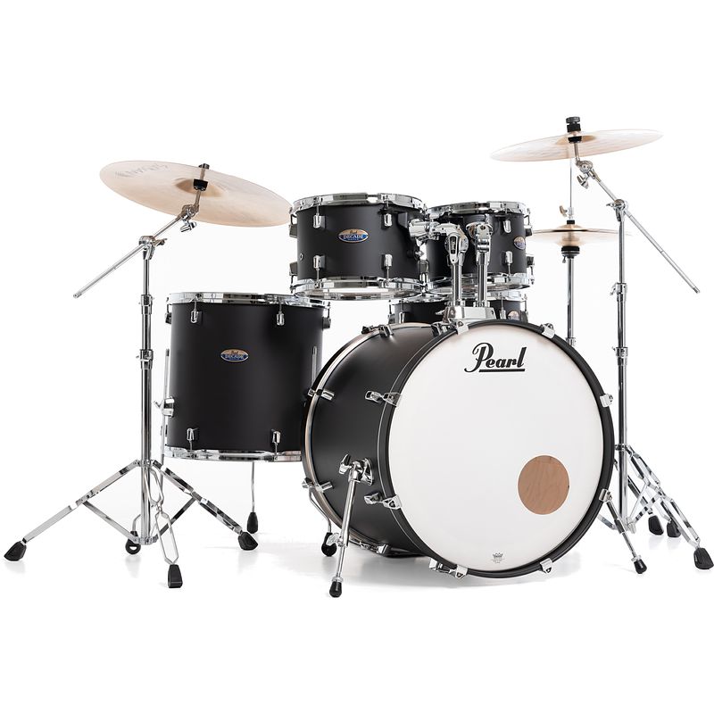 Foto van Pearl dmp925s/c227 decade maple satin slate black 5 delig drumstel