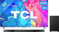 Foto van Tcl qled 55c635 (2022) + soundbar