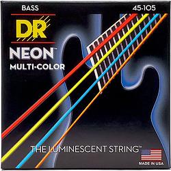 Foto van Dr strings nmcb-45 hi-def neon multi-color medium 45-105 basgitaarsnaren