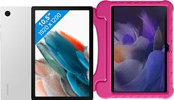 Foto van Samsung galaxy tab a8 64gb wifi zilver + just in case kids cover roze