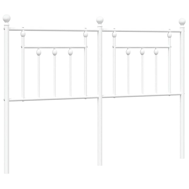 Foto van Vidaxl hoofdbord 140 cm metaal wit