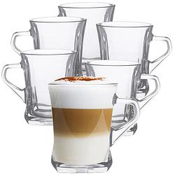 Foto van Luxe latte macchiato - koffieglazen - cappuccino glazen - cappuccino kop - latte glazen - 250 ml - set van 6