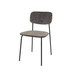 Foto van Hoyz collection - stoel open rug ronde buis 4 stuks - taupe velours