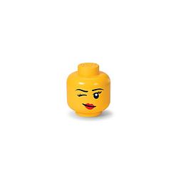 Foto van Opbergbox lego - head girl winking small - lego license