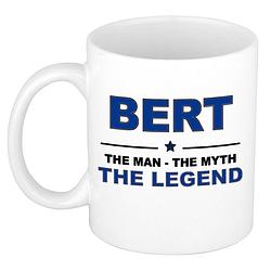 Foto van Bert the man, the myth the legend cadeau koffie mok / thee beker 300 ml - naam mokken