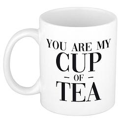 Foto van You are my cup of tea cadeau mok / beker wit voor valentijnsdag 300 ml - feest mokken