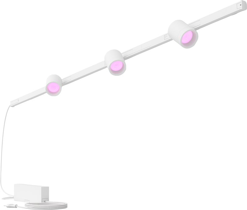 Foto van Philips hue perifo railverlichting muur - 3 spots - white and color - wit