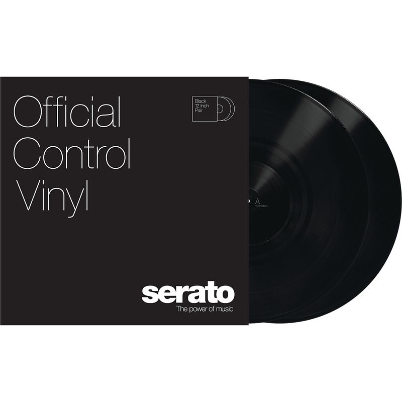 Foto van Serato scv-ps-blk-oj standard colors 12" tijdcode vinyl zwart (set van 2)