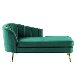 Foto van Beliani allier - chaise longue-groen-fluweel