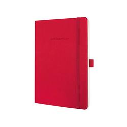 Foto van Notitieboek sigel conceptum pure softcover a5 rood geruit