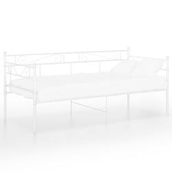 Foto van The living store bedbank - comfort - meubel afmeting- 206.5 x 95 x 89.5 cm ken- zijplank kleur- wit materiaal-