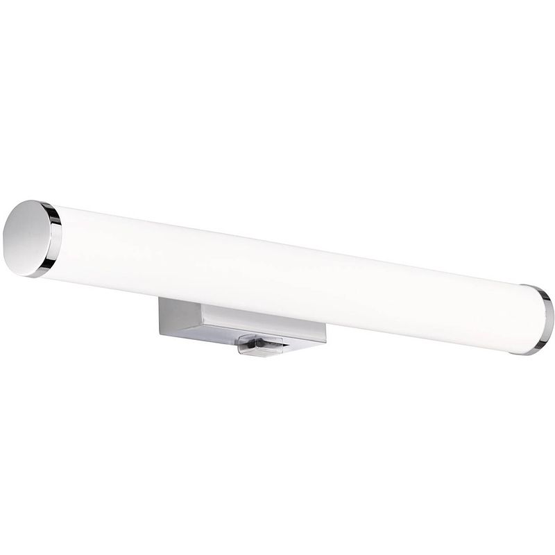 Foto van Led spiegelverlichting - trion matero - 4w - spatwaterdicht ip44 - warm wit 3000k - glans chroom - aluminium