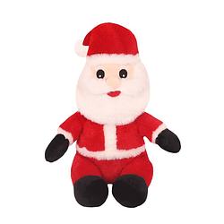 Foto van Kerstman knuffel pop - figuur - pluche - 22 cm - kerstknuffel - kerstman pop