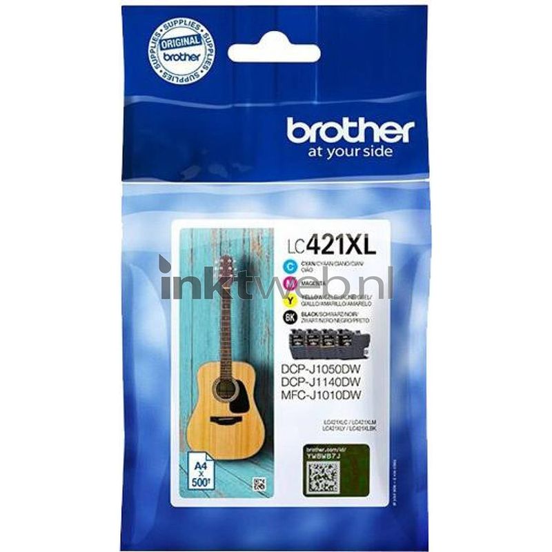 Foto van Brother lc-421xl multipack 4-pack zwart en kleur cartridge