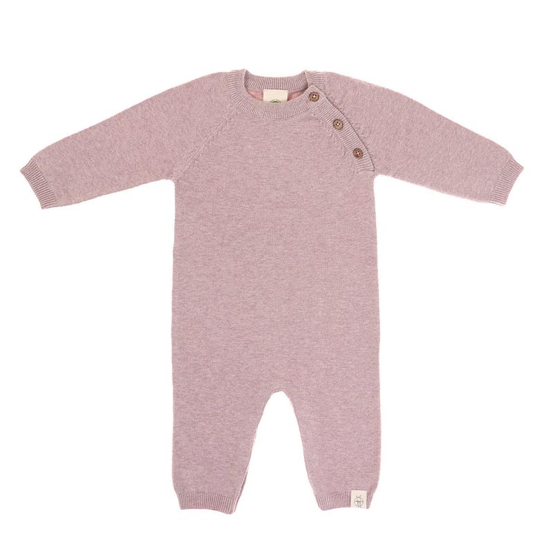 Foto van Lässig gebreide romper gots garden explorer light pink maat 50-56 voor 0 tot 2 mnd