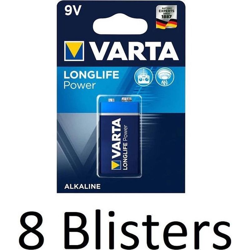 Foto van Varta 9v e-block 8 stuks