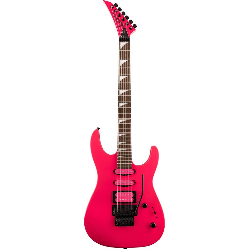 Foto van Jackson x series dinky dk3xr hss neon pink elektrische gitaar