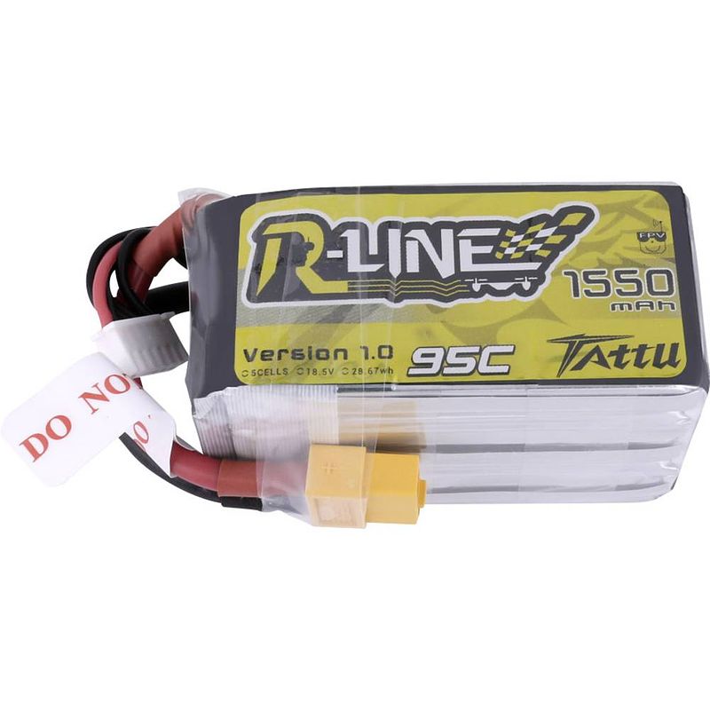 Foto van Tattu lipo accupack 18.5 v 1550 mah aantal cellen: 5 95 c softcase xt60