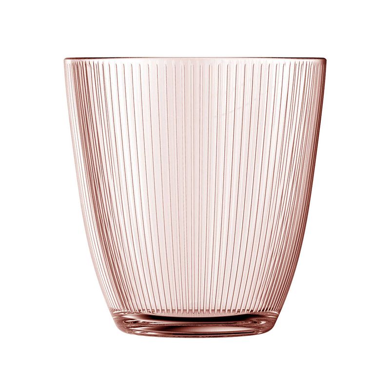 Foto van Glas luminarc concepto stripy roze glas (310 ml) (6 stuks)