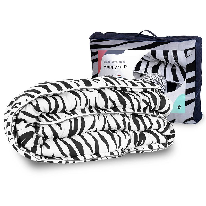 Foto van Happybed bedrukt dekbed - hoesloos dekbed - dekbed zonder overtrek - all year - eenpersoons 140x200 - zebra - wasbaar