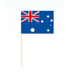 Foto van 150x stuks grote coctailprikkers vlag australie 9.5 cm - cocktailprikkers
