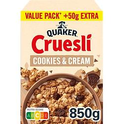 Foto van Quaker cruesli cookies & cream voordeelverpakking 850gr bij jumbo