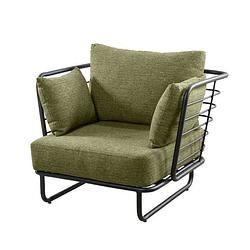 Foto van Yoi - taiyo lounge chair alu black/emerald green