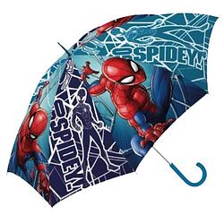 Foto van Marvel paraplu spider-man junior 41 cm polyester blauw