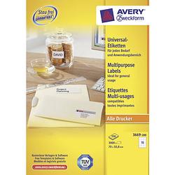 Foto van Etiket avery ilk 70x50,8mm 200 vel 15 etiketten per vel wit