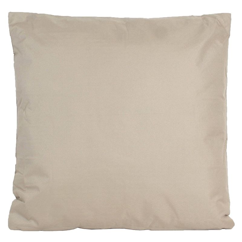 Foto van 1x bank/sier kussens voor binnen en buiten in de kleur taupe 45 x 45 cm - sierkussens