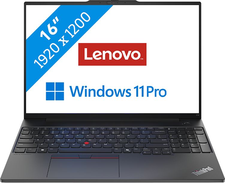 Foto van Lenovo thinkpad e16 gen 2 (intel) - 21ma000pmh qwerty