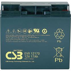 Foto van Csb battery evx12170 loodaccu 12 v 17 ah loodvlies (agm) (b x h x d) 181 x 167 x 76 mm m5-schroefaansluiting cyclusbestendig, onderhoudsvrij, geringe