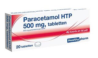 Foto van Healthypharm paracetamol 500mg tabletten 20st
