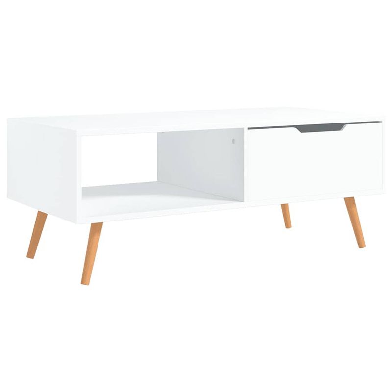 Foto van Vidaxl salontafel 100x49,5x43 cm spaanplaat wit