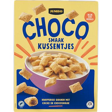 Foto van Jumbo choco smaak kussentjes 375g