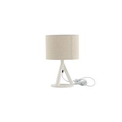 Foto van Kona verlichting tafellamp 25x18x50,5cm stof beige, wit.