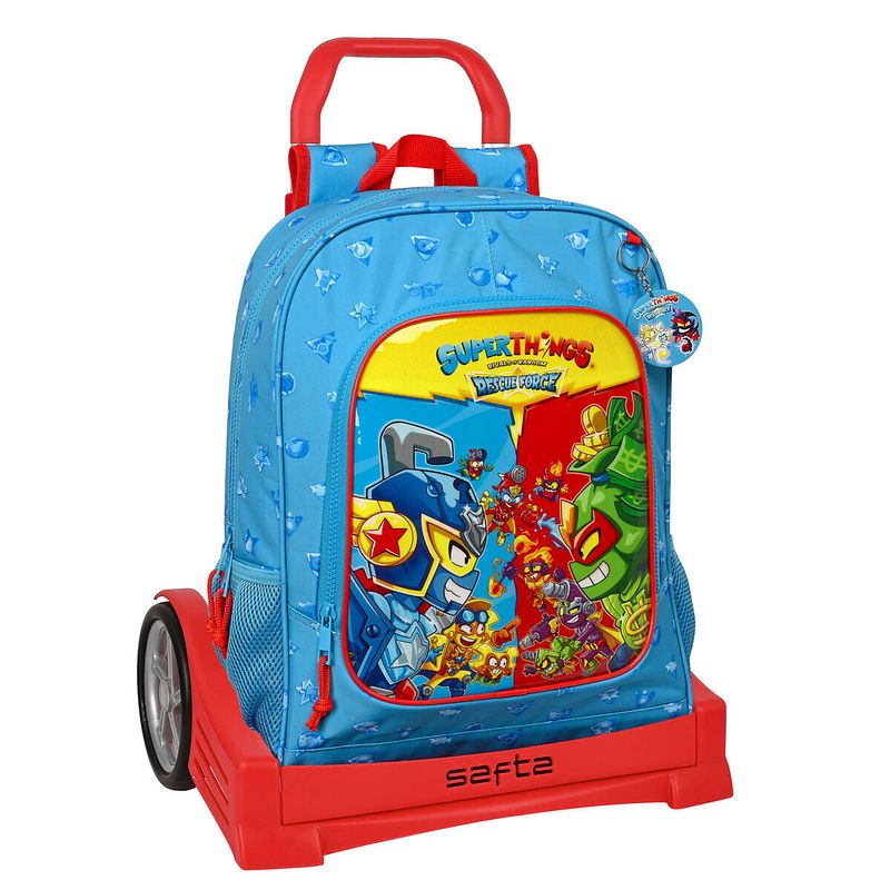 Foto van Schoolrugzak met wielen superthings rescue force 32 x 42 x 14 cm blauw