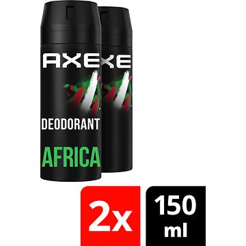 Foto van Axe deodorant bodyspray africa 2 x 150ml bij jumbo